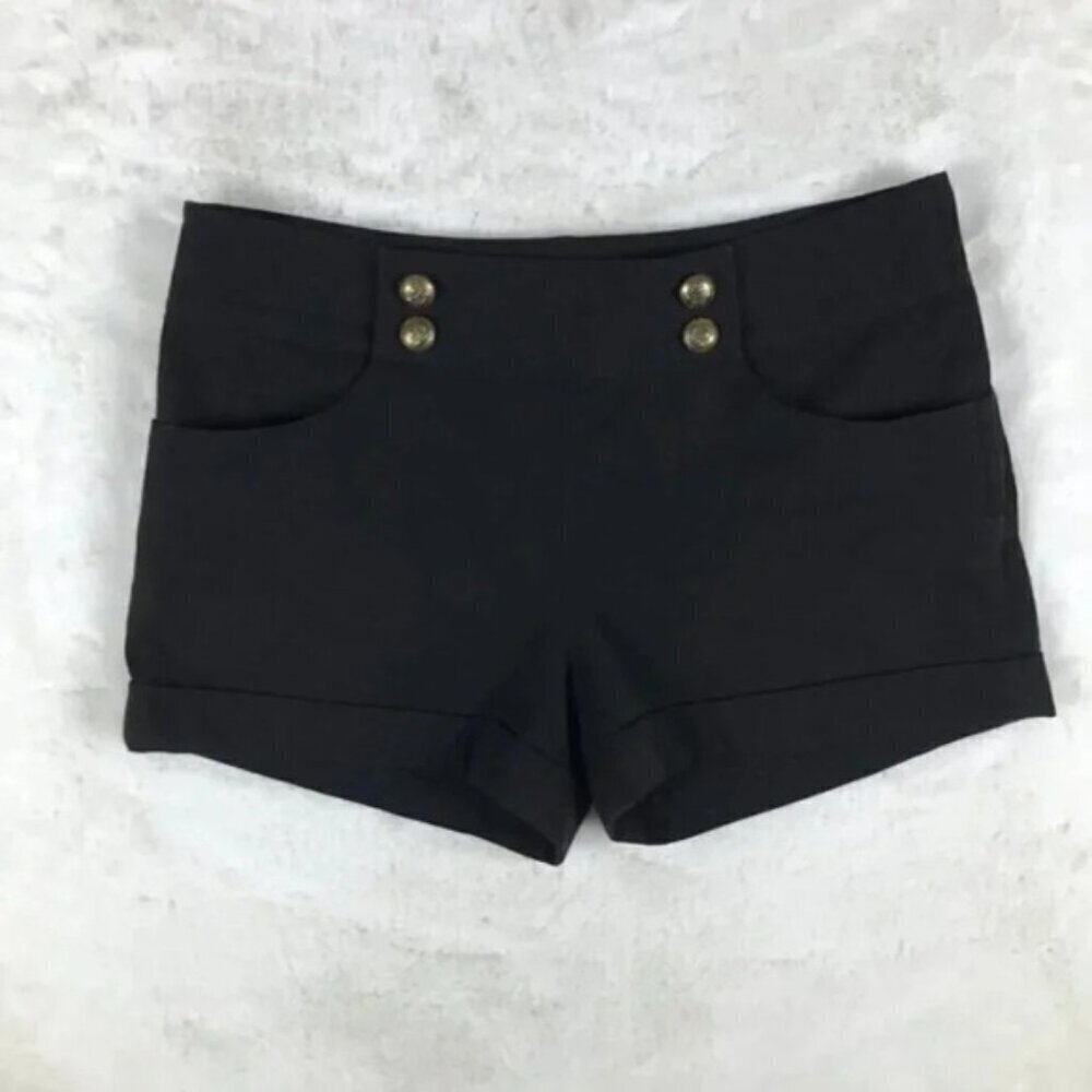 H&M Black Casual Nautical Shorts Size 8 - Picture 3 of 11